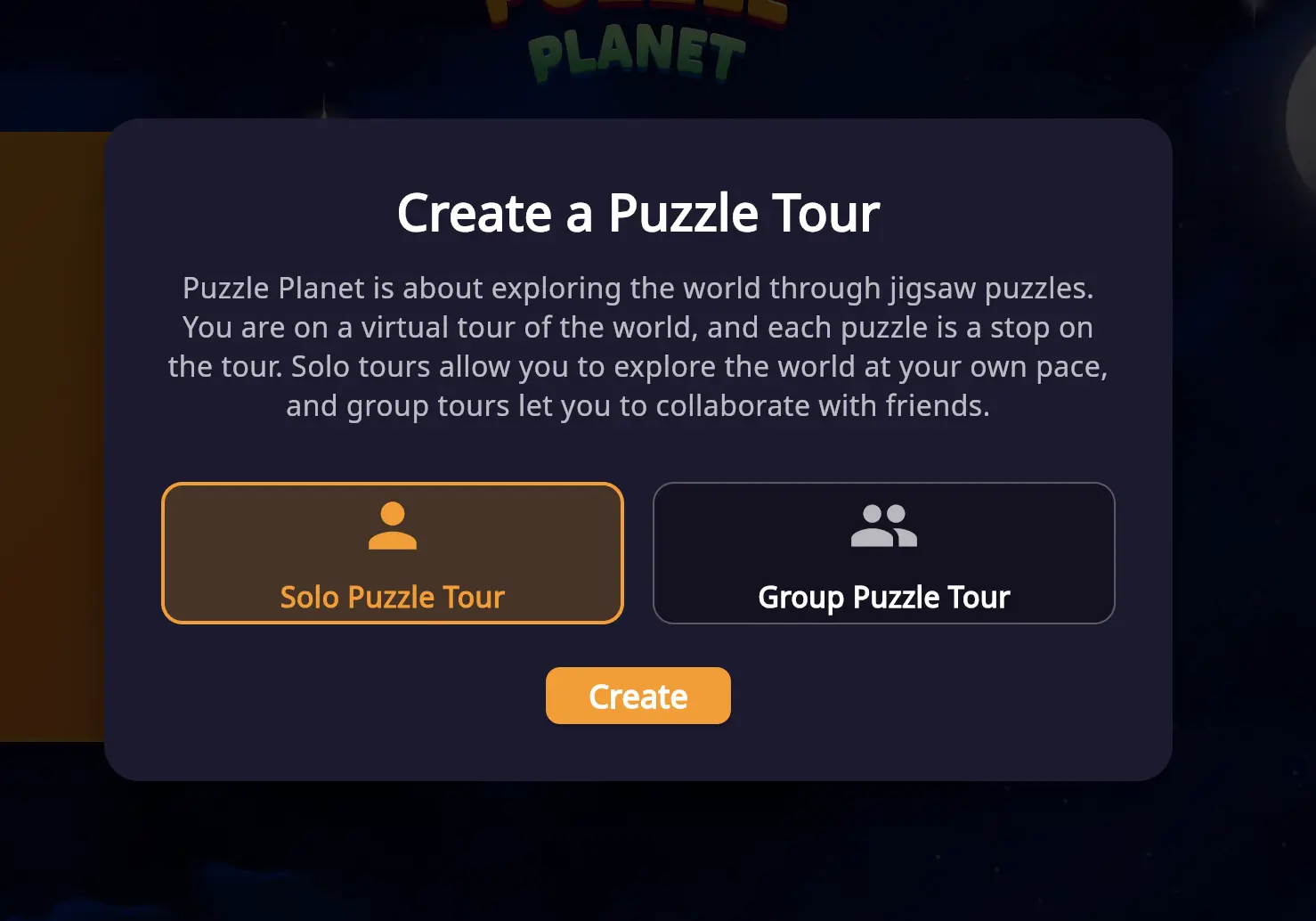 Create Tour screenshot